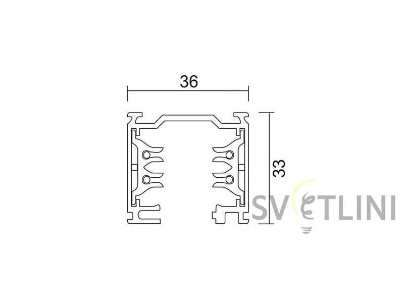 Накладной шинопровод 1 метр для трековых светильников 09430 09430 фото