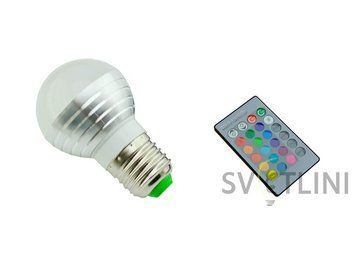Лампа RGB E27 BULB (3 Вт) 12122 12122 фото