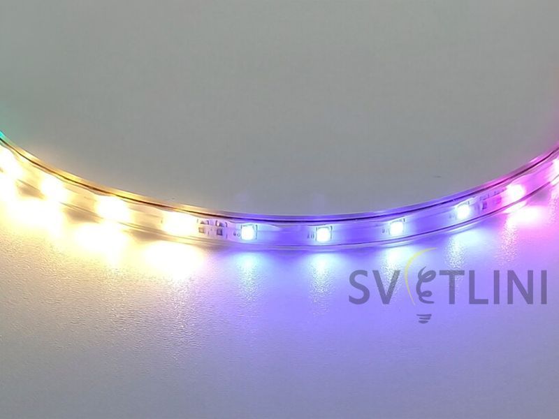 Светодиодная лента 220В RGB цветная SMD 2835-48 Standart 01170 01170 фото