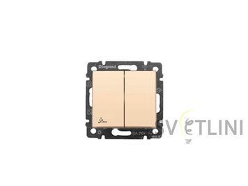 Выключатель двухклавишный IP44 Valena Classic без рамки слоновая кость 46343 фото