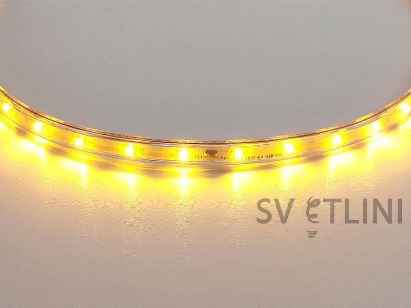 Світлодіодна стрічка 220В жовта SMD 2835-48 Standart 01171 01171 фото