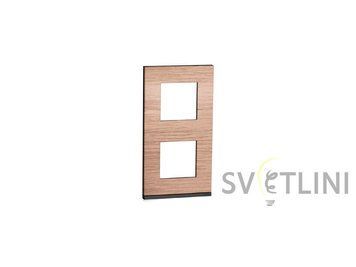 Рамка 2-постова вертикальна Unica New Pure дуб 46280 46280 фото