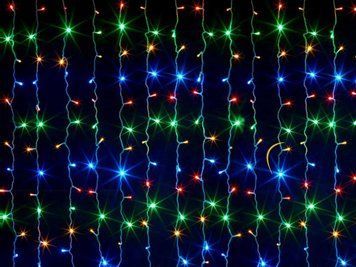 Гирлянда Штора 3x1,5м цветная RGB без мерцания арт. 23008 23008 фото